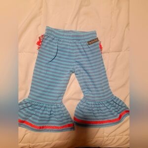 MJ Blue/pink  Witmer Ruffle Pants **See Pics**